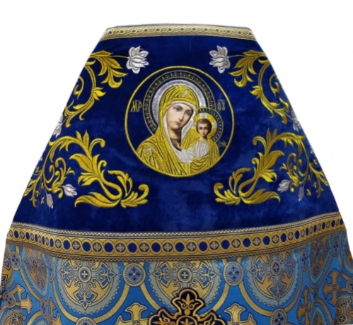 Облачение священника комбинированное из парчи "Киевский крест", с вишитим оплечием, вышивка "Роза"