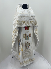 Комбіноване облачення священника вишите на оксамиті, з вишитими іконами, вишивка &quot;Різдвяна&quot;