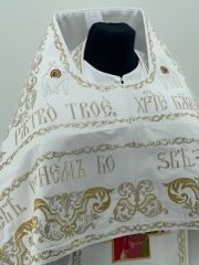 Комбіноване облачення священника вишите на оксамиті, з вишитими іконами, вишивка &quot;Різдвяна&quot;