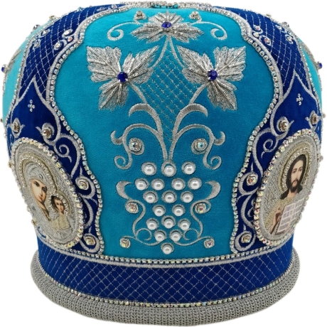 Митра "Узор" голубая