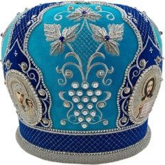 Митра "Узор" голубая