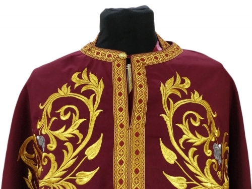 Облачение священника греческий крой, вишитое на габардине, вишивка