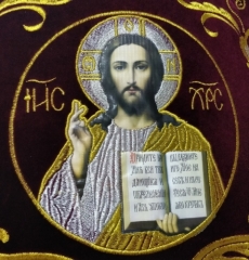 Облачення священника комбіноване з парчі &quot;Київський хрест&quot;, з вишитим опліччям, Вишивка &quot;Нова вишивка&quot;