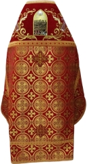 Облачення священника комбіноване з парчі &quot;Київський хрест&quot;, з вишитим опліччям, вишивка &quot;Новий візерунок&quot;