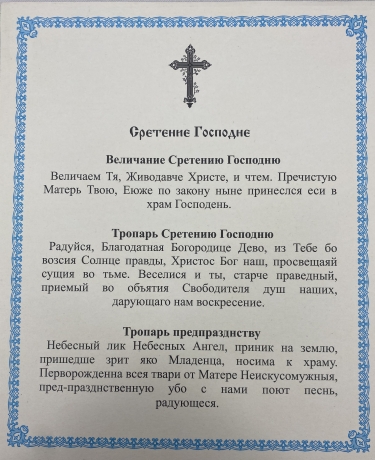 Ікона Стрітення Господнє 24х20см