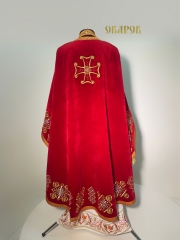 Облачення священника, грецького крою, вишите на оксамиті