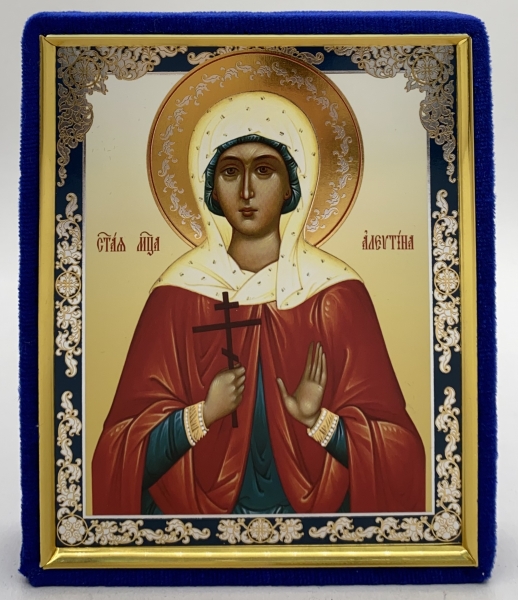 Икона свящ. мч. Алевтина 15х12