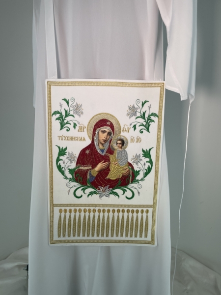 Набедренник вишитий з іконою Богородиці "Тихвінська"