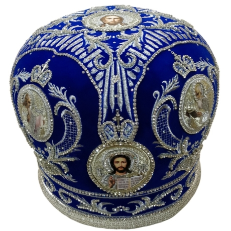 Митра "Корона" синяя