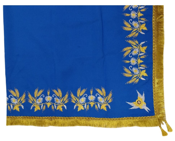 Накидка "Ромашка", з дорогою бахрамою