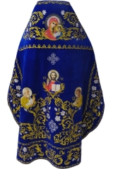 Облачення священника, вишите на оксамиті, вишита середина з іконами з вишитим галуном