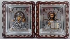 Ікони &quot;Вінчальна пара&quot; літ. тиснена, кор., пат. ср. 27х24см