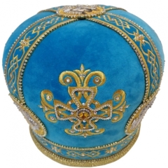Митра  "Крест"  голубая