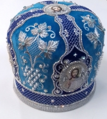 Митра "Узор" голубая