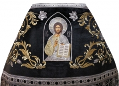 Облачення священника комбіноване з парчі &quot;Віфлеємський хрест&quot;, з вишитим опліччям, вишивка &quot;Роза&quot;