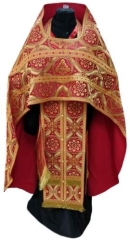 Облачение священника, с парчи "Пасхальний крест" с пришивним галуном