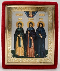 Ікона Дівєєвські преподобні Олександра, Марфа та Олена 15х12