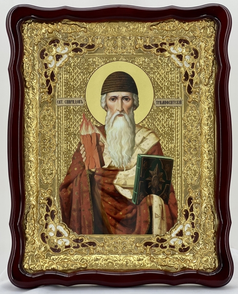 Икона свящ. Спиридон Тримифунтский 62х49