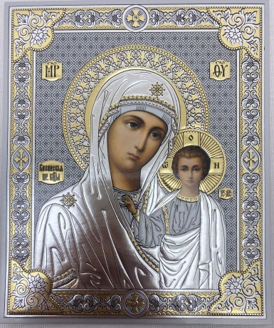 Ікона Богородиці "Казанська" (сір. фон.) 18х15