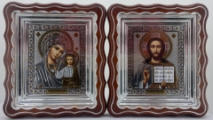 Ікони &quot;Вінчальна пара&quot; літ. пряма роза, кор., пат. ср. 27х24см