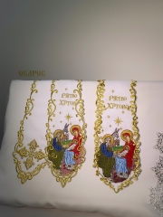 Закладка з вишитим ліком &quot;Святе Сімейство&quot;