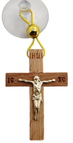 Хрест дерев'яний в авто, розмір 5х3,5см