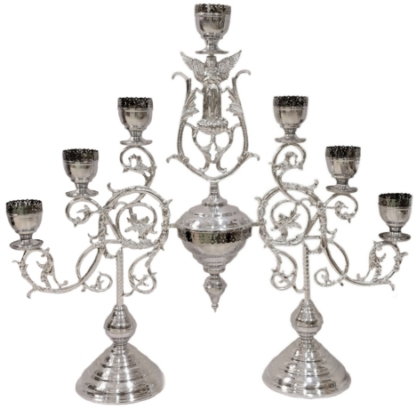 Семисвічник напрестольний (ангел, алюм.) №2 - 2 