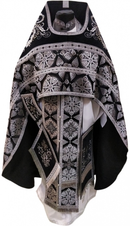 Облачення священника комбіноване з парчі "Флоровський хрест", з вишитим опліччям, Вишивка "Нова вишивка"