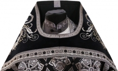 Облачення священника комбіноване з парчі &quot;Флоровський хрест&quot;, з вишитим опліччям, Вишивка &quot;Нова вишивка&quot;