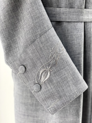 Підрясник з вишивкою, тканина льон-габардин