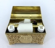 Хрестильний ящик латунь - золото 15х12,5см