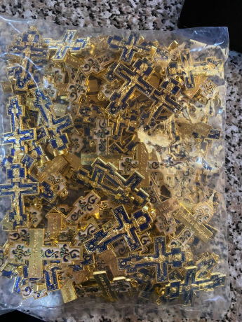 Хрестик натільний, восьмиконечний, великий 5х3,5см