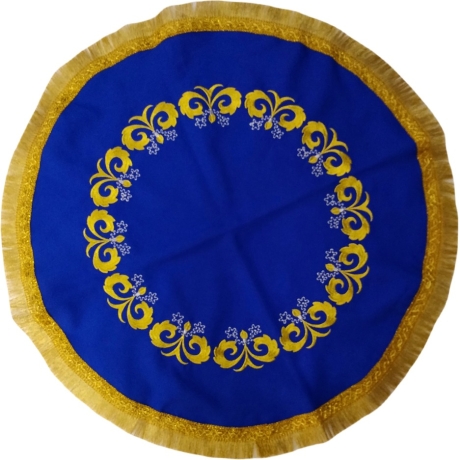 Накидка габардинова кругла, синього кольору ф 60
