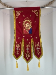 Хоругви вишиті, (пара), вишивка &quot;зірка&quot;