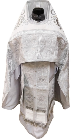 Облачення священника комбіноване з парчі "Флорівський хрест", з вишитим опліччям, Вишивка "Нова вишивка"