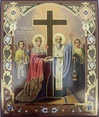 Ікона Воздвиження Хреста Господнього 15х18см 