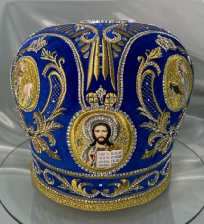 Митра "Корона" синяя