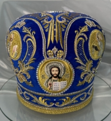 Митра "Корона" синяя