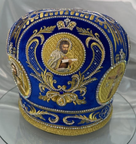 Митра "Корона" синяя