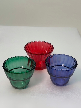 Стакан для лампад 009 скляний, рифлений 7х8см