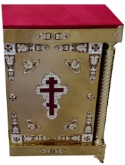 Жертовний кіот (малий хрест), на 3 колони, з іконою 110х70 (висота 98,5-220см) 
