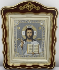 Ікони &quot;Вінчальна пара&quot; літ. сіра, кор., пат. зол. 30х24см