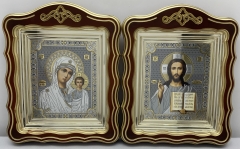 Ікони &quot;Вінчальна пара&quot; літ. сіра, кор., пат. зол. 30х24см