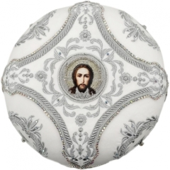 Митра  "Крест у венце"  белая