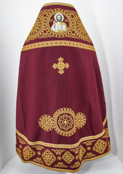 Облачение священника вишитое на габардине, вишивка