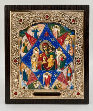 Ікона Неопалима Купина (блак. фон) 15х18