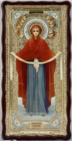 Икона Богородицы "Покров" 121×61