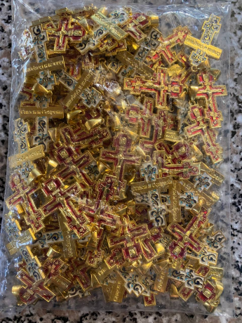 Хрестик натільний, восьмиконечний, середній 3х2см