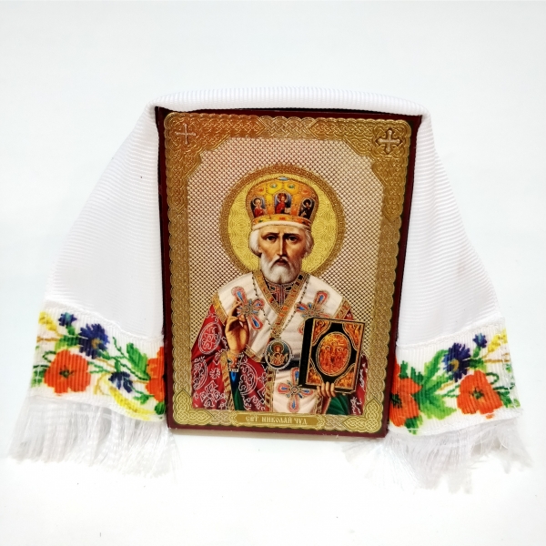 Икона свт. Николая Чудотворца 8,5x6