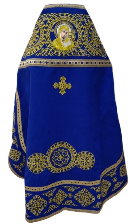 Облачение священника вишитое на габардине, вишивка "Круг" с пришивним галуном